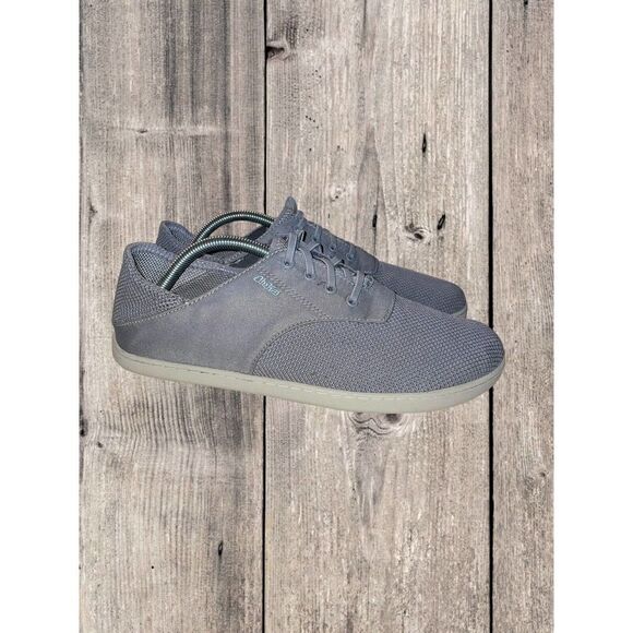 Olukai Nohea Moku Sneaker Men's Size 10 Gray Breathable Beach Shoes - Picture 1 of 9